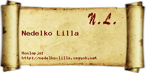 Nedelko Lilla névjegykártya